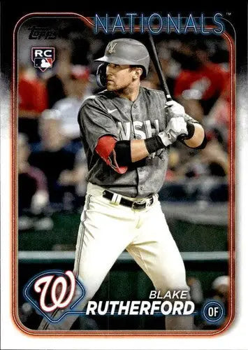 Original gloss baseball card of Blake Rutherford Rookie Nationals from 2024 Topps