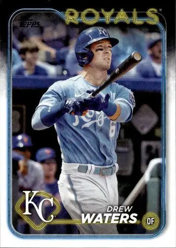 Drew Waters baseball card with original gloss from 2024 Topps #646 Drew Waters NM-MT Royals