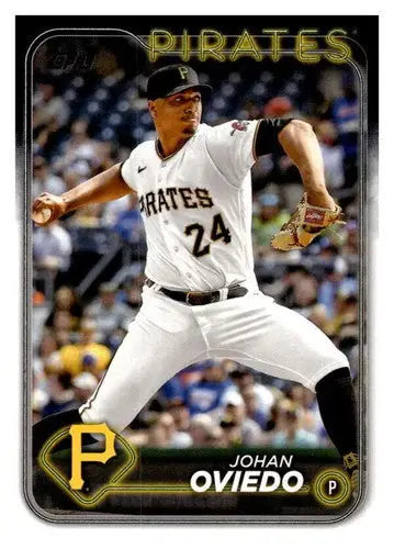 2024 Topps Johan Oviedo baseball card with original gloss, Johan Oviedo NM-MT Pirates
