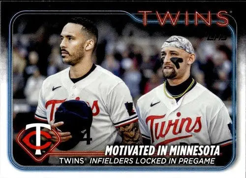 Baseball card featuring Twins infielders Simply Sandoval, Minnesota NM-MT 2024 Topps #653