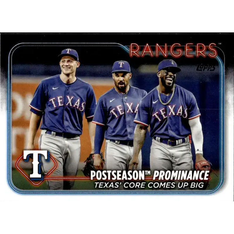 2024 Topps #656 Postseason Prominence NM-MT Texas Rangers Baseball Card - Baseball Card Single