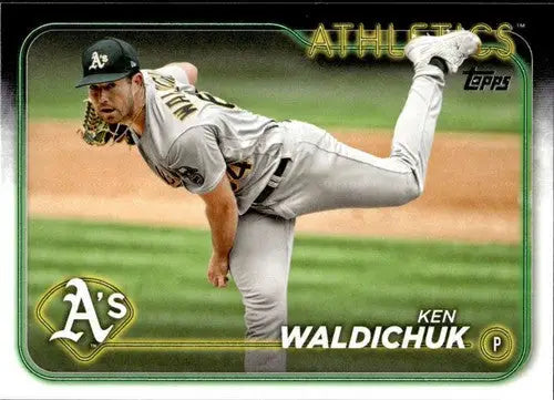 2024 Topps Ken Waldichuk baseball card original gloss NM-MT Athletics ID 71515