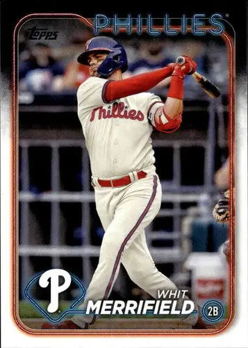 Original gloss Whit Merrifield baseball card 2024 Topps NM-MT Phillies ID:76162