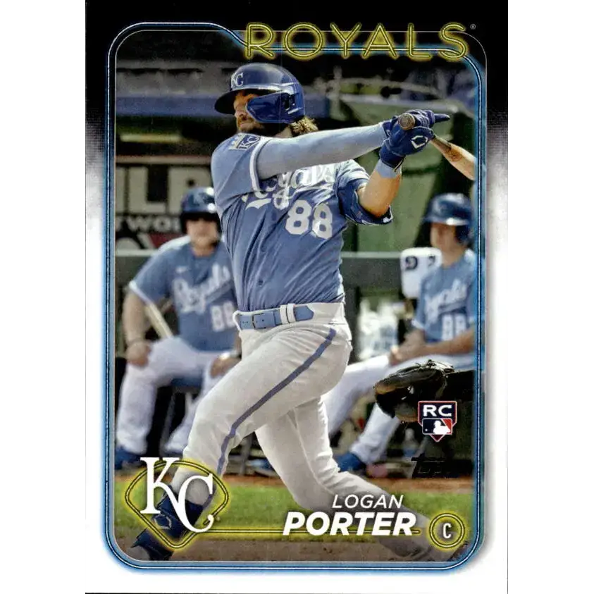 2024 Topps #666 Logan Porter NM-MT RC Rookie Kansas City Royals Baseball Card - Baseball Card Single