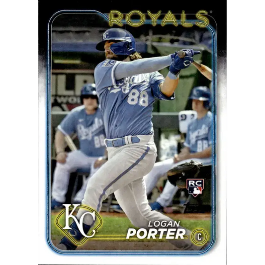 2024 Topps #666 Logan Porter NM-MT RC Rookie Kansas City Royals Baseball Card - Baseball Card Single