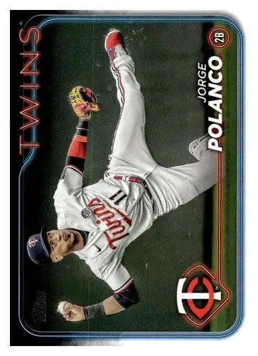 Original gloss Jorge Polanco baseball card 2024 Topps NM-MT Twins ID 73920