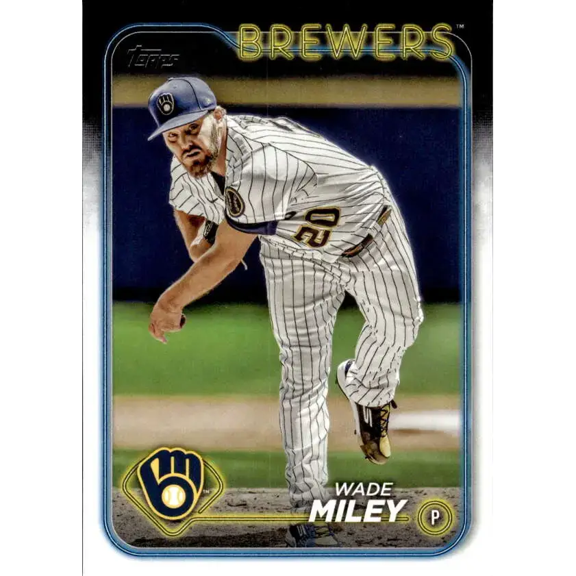2024 Topps #671 Wade Miley NM-MT Milwaukee Brewers Baseball Card - Baseball Card Single