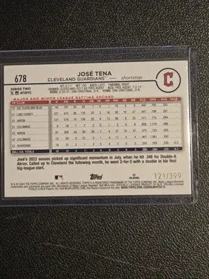 2024 Topps #678 José Tena Aqua Crackle Foil #/399 - Baseball Card Single