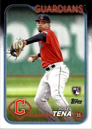 2024 Topps Jose Tena rookie Guardians baseball card with original gloss NM-MT RC