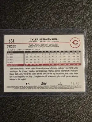 2024 Topps #684 Tyler Stephenson Black #/73 - Baseball Card Single