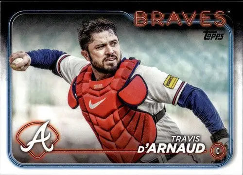 2024 Topps Travis d’Arnaud NM-MT baseball card with original gloss from the Braves