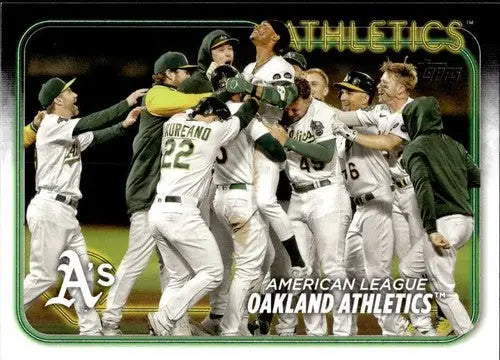 Oakland Athletics baseball card from 2024 Topps #688 team card featuring Simply Sandoval