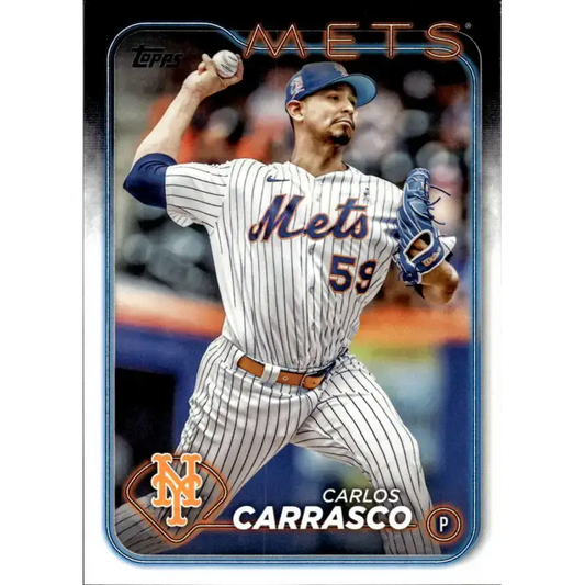 2024 Topps #693 Carlos Carrasco NM-MT New York Mets Baseball Card - Baseball Card Single