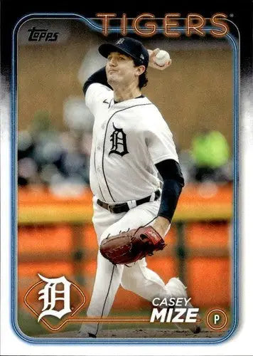 Original gloss Casey Mize baseball card from 2024 Topps #694 NM-MT Tigers
