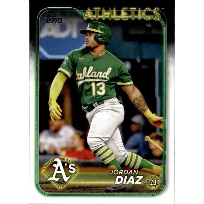 2024 Topps #697 Jordan Diaz NM-MT Oakland Athletics Baseball Card - Baseball Card Single