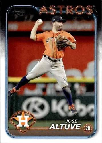 2024 Topps Jose Altuve baseball card with original gloss NM-MT Astros ID 71541