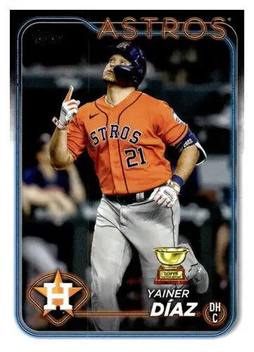 2024 Topps #77 Yainer Diaz NM-MT Astros ID:71123 - Baseball Card Single