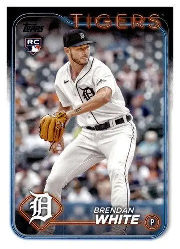 Original gloss Brendan White rookie Tigers baseball card from 2024 Topps series