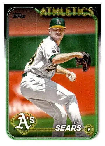 Original gloss Baseball card of JP Sears NM-MT Athletics from 2024 Topps #80