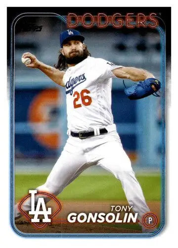 Tony Gonsolin baseball card with original gloss from 2024 Topps #87 NM-MT Dodgers