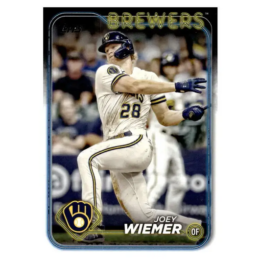 2024 Topps #9 Joey Wiemer NM-MT Milwaukee Brewers Baseball Card - Baseball Card Single