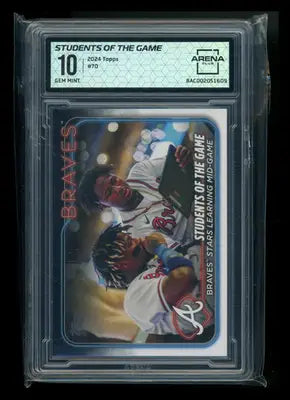 2024 Topps Acuna Jr Albies #70 Students of the Game Baseball Arena Club 10 - Baseball Card Single