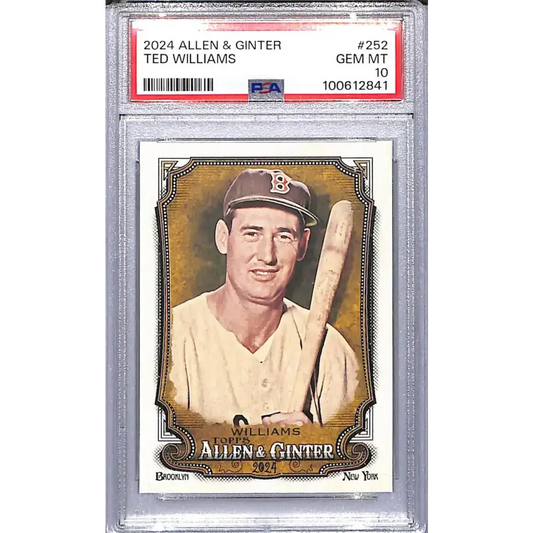 2024 Topps Allen & Ginter #252 Ted Williams PSA 10 GEM MINT Boston Red Sox - Baseball Card Single