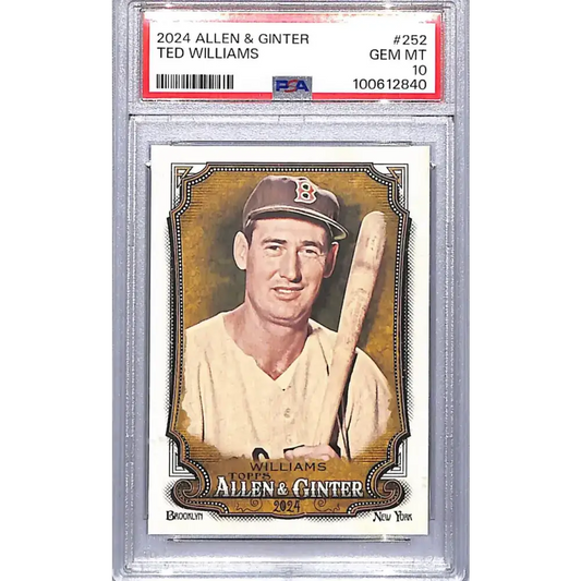 2024 Topps Topps Allen & Ginter #252 Ted Williams PSA 10 GEM MINT Boston Red Sox - Baseball Card Single