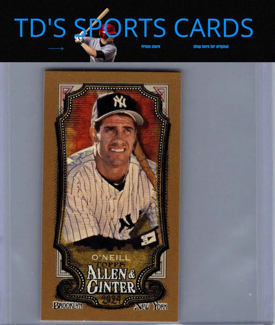 Baseball trading card with mini gold border from 2024 Topps Allen & Ginter Paul O’Neill