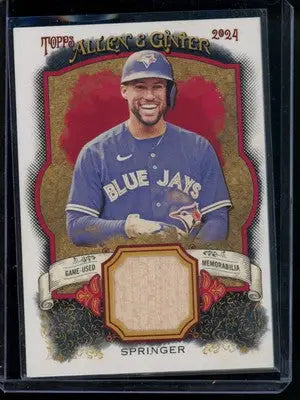 2024 Topps Allen & Ginter George Springer Game-Used Memorabilia Baseball - Sports Memorabilia