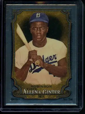 2024 Topps Allen & Ginter Jackie Robinson #170 Silver Baseball - Baseball Card Single