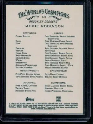 2024 Topps Allen & Ginter Jackie Robinson #170 Silver Baseball - Baseball Card Single