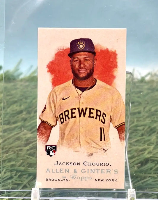 2024 Topps Allen & Ginter Jackson Chourio Mini RC Rookie Design Variation baseball card