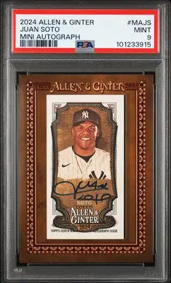 2024 Topps Allen & Ginter Mini Baseball Autographs Juan Soto #MAJS PSA 9 - Baseball Card Single