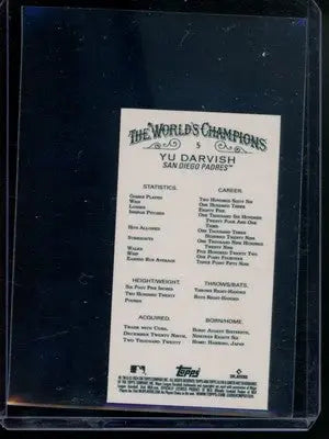 2024 Topps Allen & Ginter Yu Darvish #90 Mini Silver Baseball - Baseball Card Single
