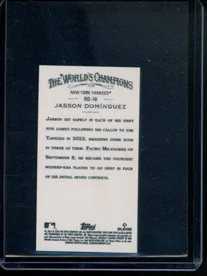 2024 Topps Allen & Ginter’s Jasson Domínguez #RD-18 Mini RC Baseball - Baseball Card Single