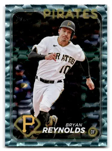Bryan Reynolds baseball card from 2024 Topps Aqua Foil series with pirates design