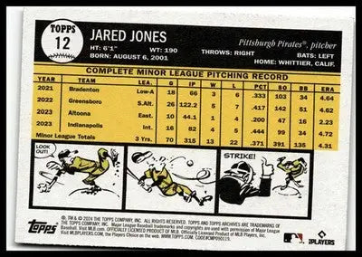 2024 Topps Archives #12 Jared Jones - Baseball Card Single