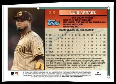 2024 Topps Archives #210 Luis Arraez - Baseball Card Single