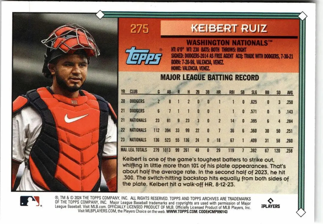 2024 Topps Archives #275 Keibert Ruiz - Baseball Card Single