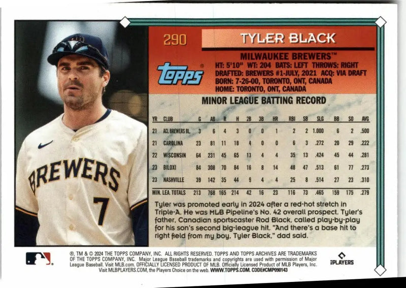 2024 Topps Archives #290 Tyler Black - Baseball Card Single