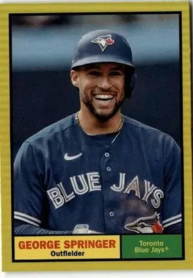 2024 Topps Archives #38 George Springer Yellow Foilboard - Baseball Card Single
