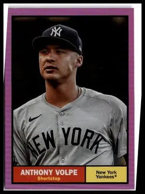 2024 Topps Archives #50 Anthony Volpe Pink Foilboard - Baseball Card Single