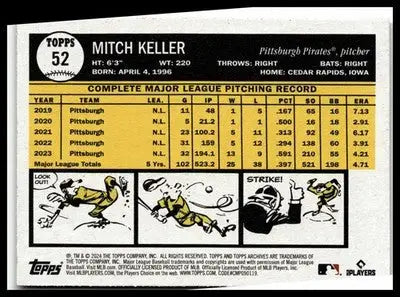 2024 Topps Archives #52 Mitch Keller - Baseball Card Single