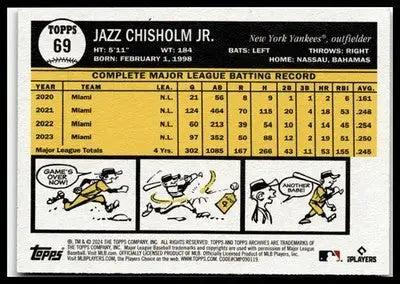 2024 Topps Archives #69 Jazz Chisholm Jr. - Baseball Card Single