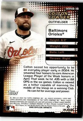 2024 Topps Archives #99NB-18 Colton Cowser 1999 New Breed - Baseball Card Single