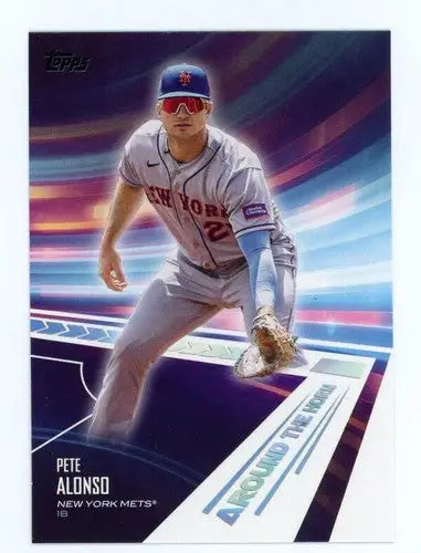 Original gloss Pete Alonso baseball card 2024 Topps Around the Horn ATH-18 Pete Alonso NM-MT Mets
