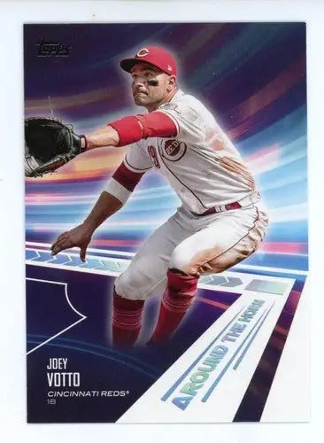 Baseball trading card of Joey Votto with original gloss from 2024 Topps ATH-21 Reds