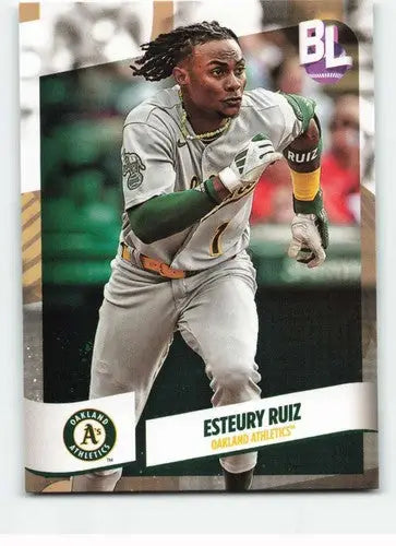 Original gloss 2024 Topps Big League Esteury Ruiz baseball card Athletics ID 68849