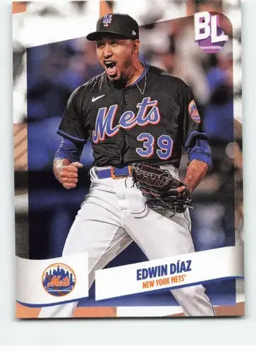 Original gloss 2024 Topps Big League Edwin Diaz Mets baseball card NM-MT